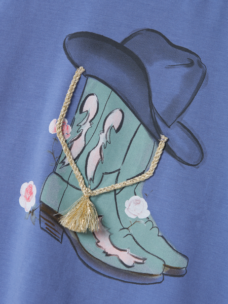 Mini Top HADIA Gebleichter Denim Standard Passform