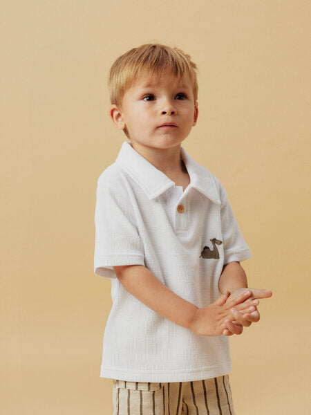 Mini polo JANUS Bright White Regular Fit