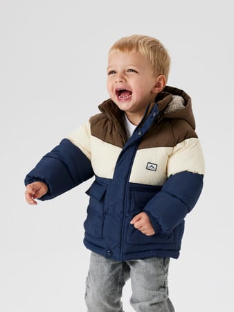 Mini winterjas MELBOURNE PUFFER BLOCK Blue