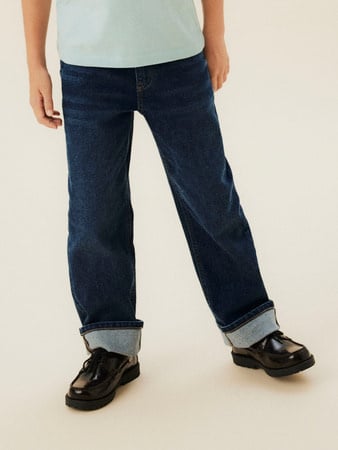 Kids spijkerbroek RYAN Dark Grey Denim Straight Fit