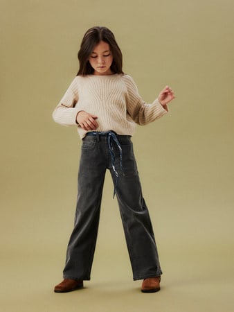 Kids spijkerbroek ROSE Dark Grey Denim Wide Leg Fit