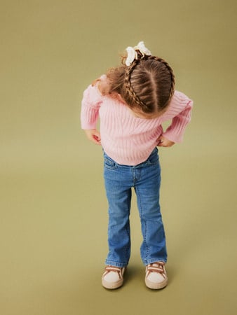 Mini spijkerbroek POLLY Medium Blue Denim Bootcut Fit