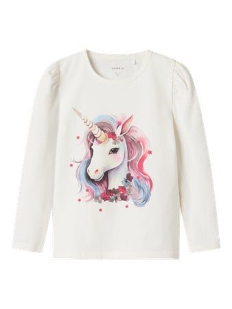 Mini Langarmshirt KRULLE Weiß Standard Passform