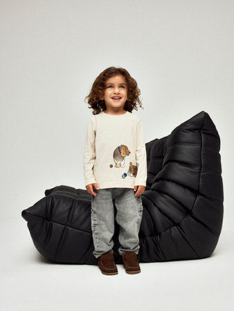 Mini Langarmshirt KNUD Weiß Regular Fit