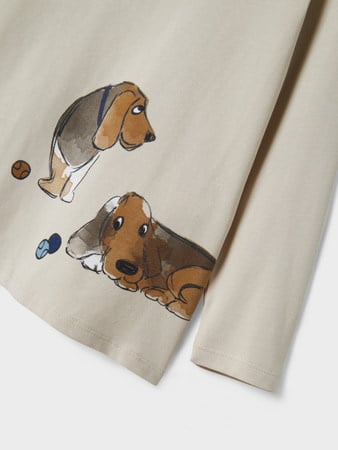 Mini Langarmshirt KNUD Weiß Regular Fit