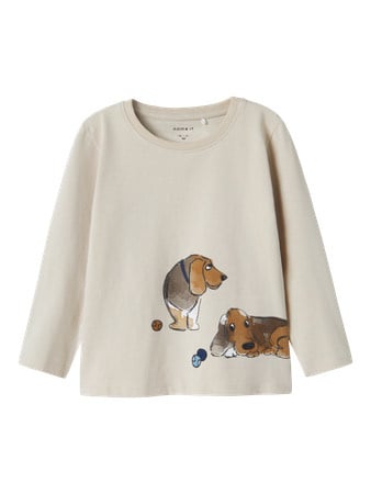 Mini Langarmshirt KNUD Weiß Regular Fit