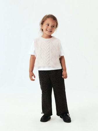 Mini broek BELLA WIDE LEO Grey Baggy Fit