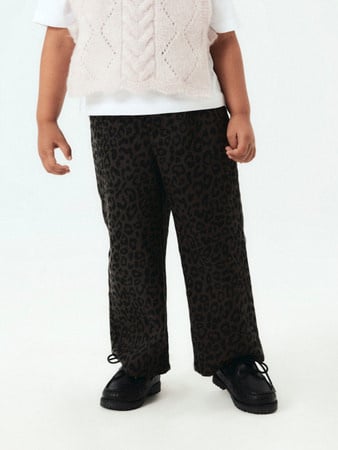 Mini broek BELLA WIDE LEO Grey Baggy Fit