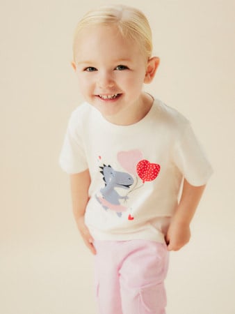 Mini T - shirt KATINKA Coconut Milk Regular Fit