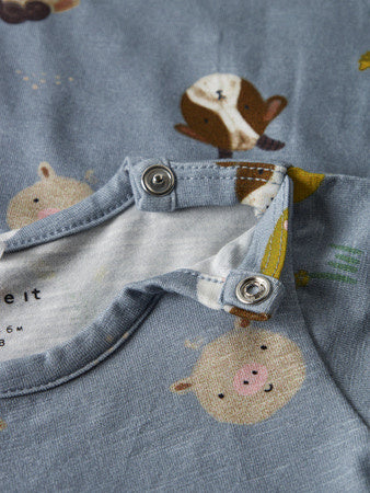 Babystrampler LARM Blau