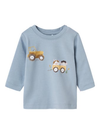 Baby Langarmshirt LANG Blau Regular Fit