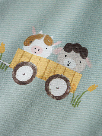 Baby Langarmshirt LANG Grün Regular Fit