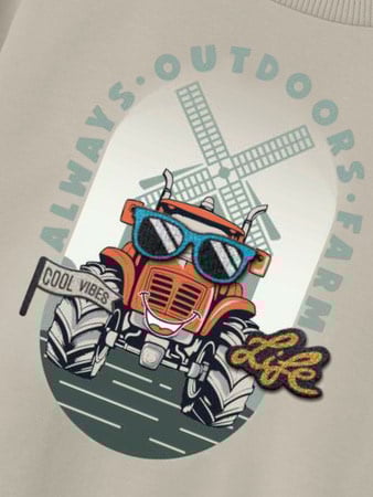 Mini trui LEN White Regular Fit