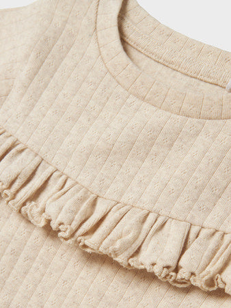 Mini longsleeve LALLA White Slim Fit