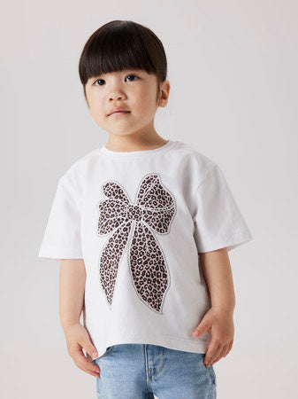 Mini T - shirt LEOANJA White Regular Fit