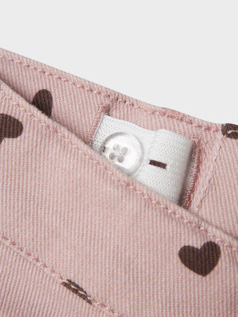 Mini broek ROSE Burnished Lilac HEART Straight Fit