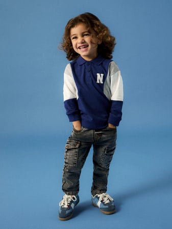 Mini spijkerbroek SILAS CARGO Dark Grey Denim Cargo Fit