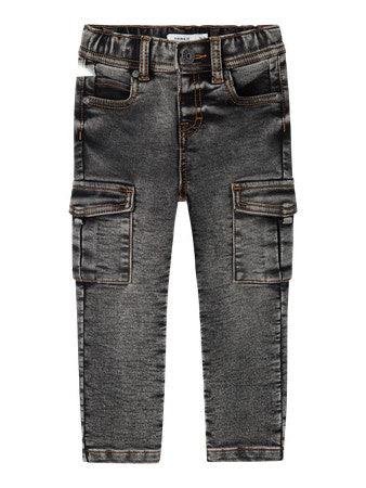 Mini spijkerbroek SILAS CARGO Dark Grey Denim Cargo Fit