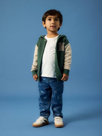 Mini spijkerbroek SILAS Medium Blue Denim Tapered Fit