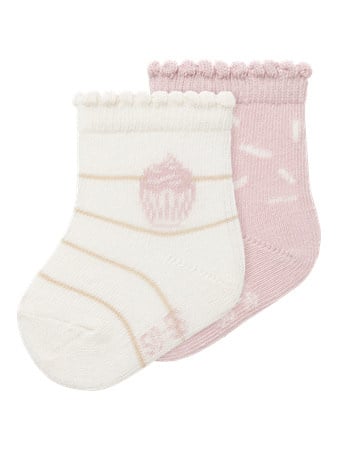 Babysocken NUPCAKE 2P Cloud Dancer Burnished Lilac