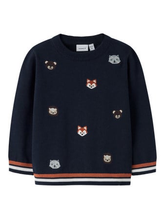 Mini trui NMMOLIVER LS KNIT Navy Blazer Regular Fit