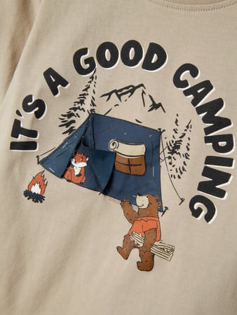 Mini longsleeve OLEN Island Fossil Regular Fit