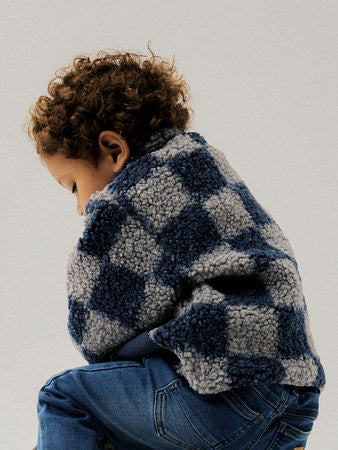 Mini vest ORLANDO TEDDY Insignia Blue Regular Fit