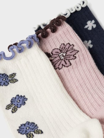 Mini Socken OALIA 3P Navy Blazer Burnished Lilac + Cloud Dancer