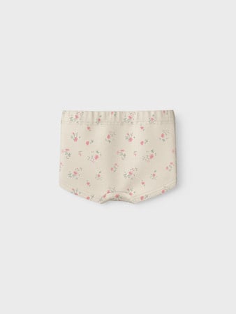 Mini boxer TIGHTS 3P FLOWER Turtledove w/ Pale Lilac + Mellow Rose