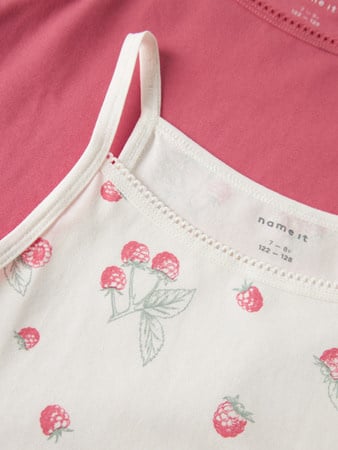 Kids ondergoed STRAP TOP 2P RASPBERRY Cloud Dancer w/ Rapture Rose