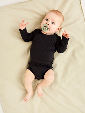 Baby romper 3P LS Black
