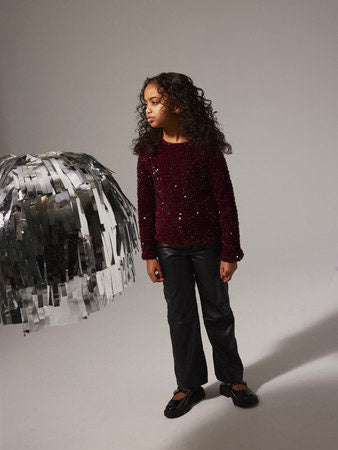 Kinderhose ROCKANA PU Schwarz Regular Fit