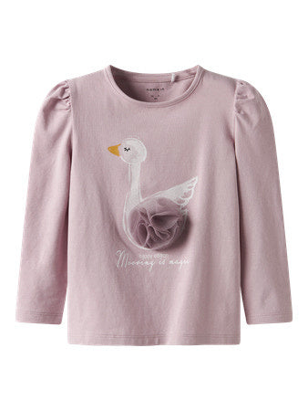 Mini longsleeve SWANA Keepsake Lilac Regular Fit