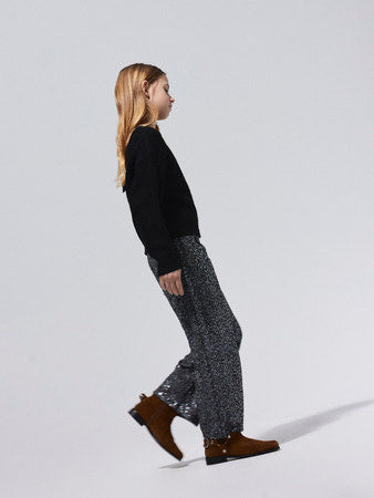 Kinderhose SURA Schwarz Weit Bein Passform