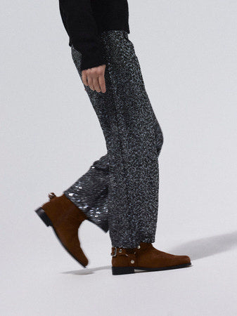 Kinderhose SURA Schwarz Weit Bein Passform