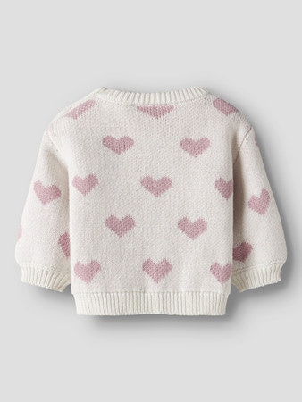 Baby trui OANA Cloud Dancer KEEPSAKE LILAC HEART Regular Fit