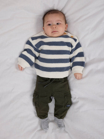 Baby trui OLFERT Cloud Dancer FLINTSTONE Regular Fit