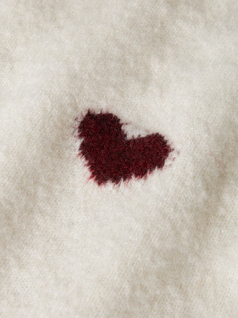 Mini trui ONA Cloud Dancer BURGUNDY HEARTS Regular Fit