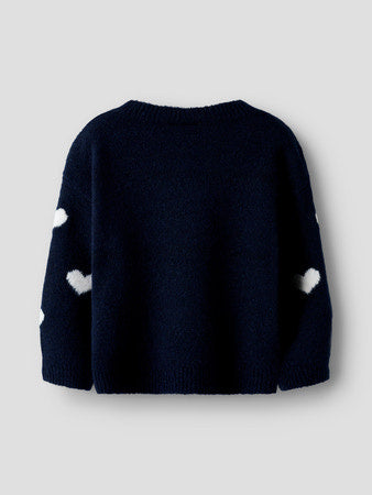 Mini trui ONA Navy Blazer CLOUD DANCER HEARTS Regular Fit