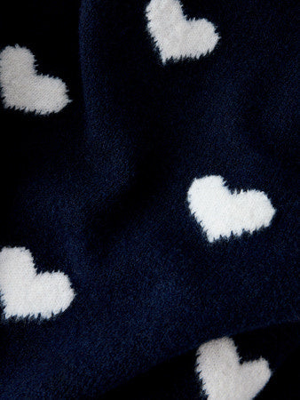 Mini trui ONA Navy Blazer CLOUD DANCER HEARTS Regular Fit