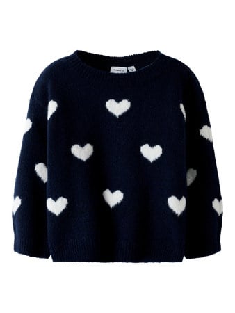 Mini trui ONA Navy Blazer CLOUD DANCER HEARTS Regular Fit