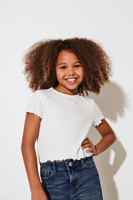 Kinder T-Shirt NELLA Cloud Dancer Stretch Fit