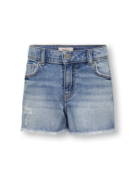 Kids short ROBYN Light Blue Denim Straight Fit