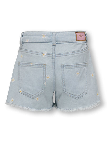 Kids short ROBYN DAISY Light Blue Denim Loose Fit