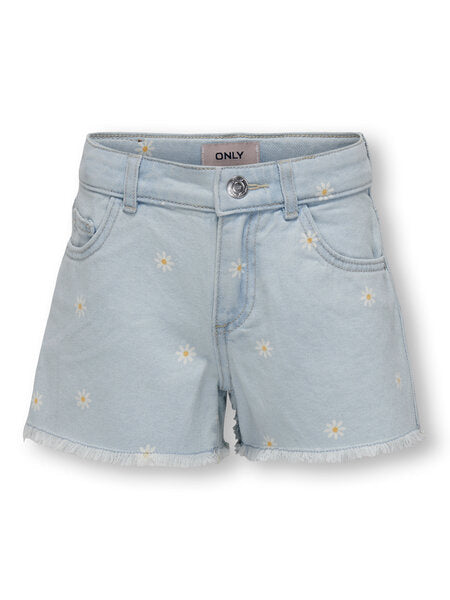 Kids short ROBYN DAISY Light Blue Denim Loose Fit