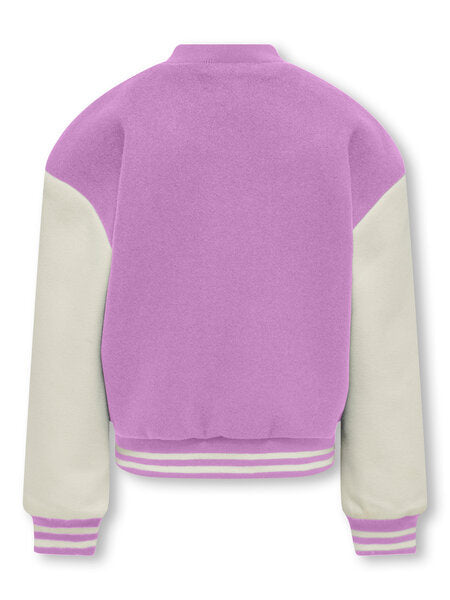 Kids jas SILJA LIFE BOMBER African Violet Clloud Dancer