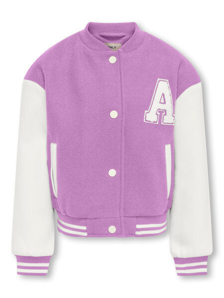 Kids jas SILJA LIFE BOMBER African Violet Clloud Dancer