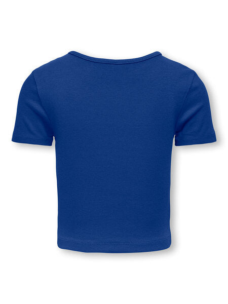 Kinder T-Shirt NESSA Mazarine Blau SCHULTERAUSSCHNITT Enganliegend