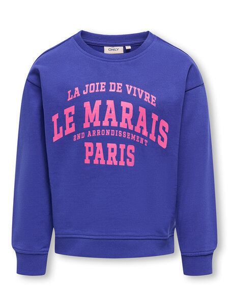 Kinderpullover DITTE Kobaltblau Le Marais/Fuchsienpurpur Regular Fit