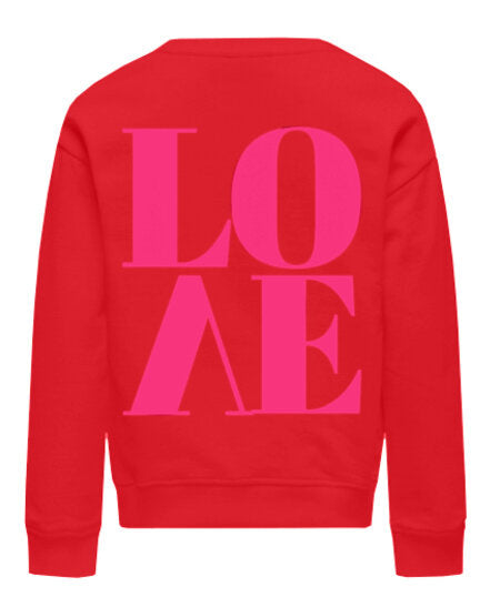 Kinderpullover DITTE Mars Rot Liebe/Fuchsia Lila Reguläre Passform